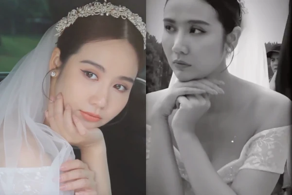 Hot girl Huyền Lizzie đăng ảnh diện váy cưới, netizen râm ran