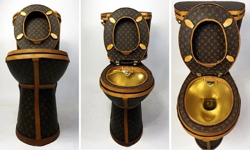 Choáng váng bồn cầu bọc túi Louis Vuitton giá hơn 2 tỷ 