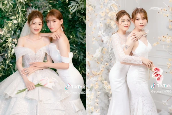 2 cô gái trong đám cưới gây sốt MXH tung ảnh cưới cực đẹp