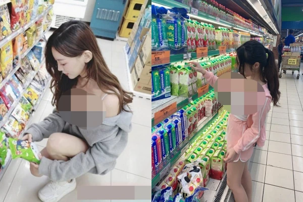 Mặc đồ này đi siêu thị, dàn gái xinh nhận đủ gạch đá