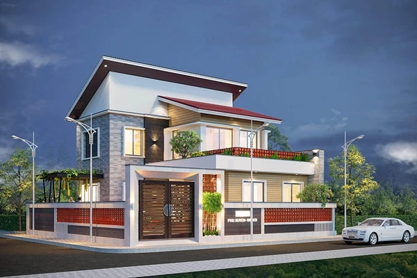 10 mẫu nhà mái lệch 2 tầng lên ngôi 2025