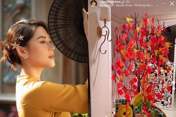 Ái nữ đại gia thuỷ sản lộ ảnh trang hoàng nhà ngày Tết
