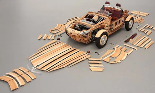 “Soi” siêu xe mui trần Toyota Setsuna làm từ gỗ quý