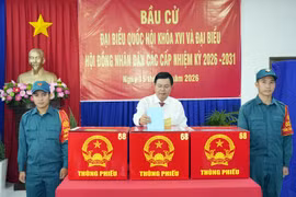 Cử tri An Giang nô nức tham gia ngày bầu cử