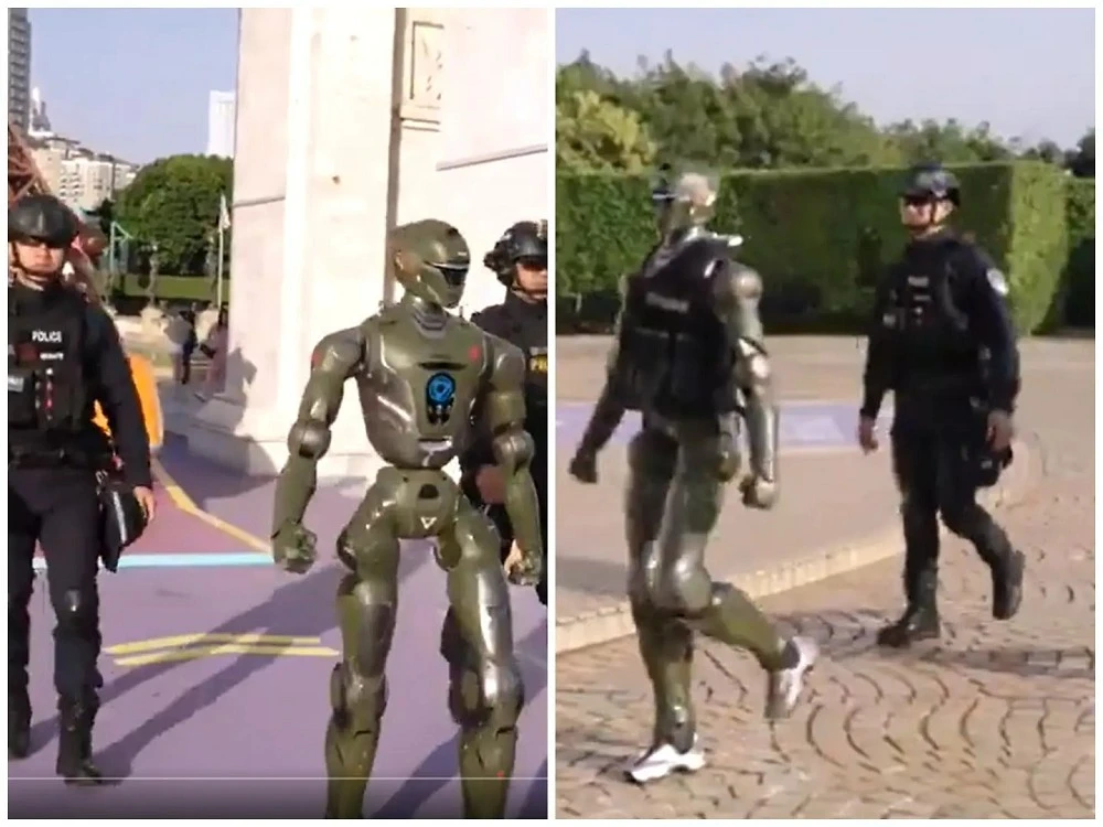 Robot “kẻ hủy diệt” tuần tra cùng cảnh sát Trung Quốc