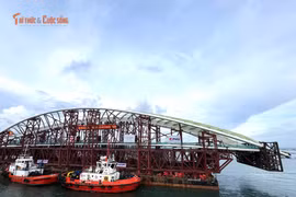 Hải trình đưa “lá dừa nước” khổng lồ vượt 124 km về trung tâm TP HCM