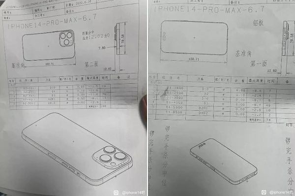 Rò rỉ bản thiết kế chi tiết iPhone 14 Pro Max: Có gì hot?