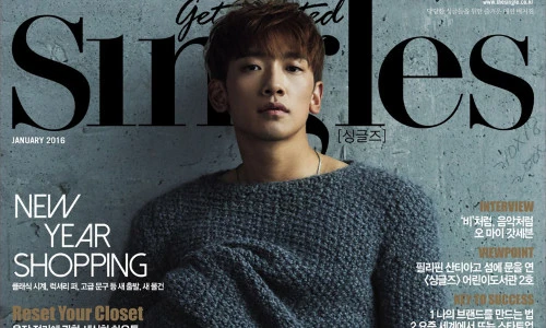 Ảnh chất lừ của Bi Rain trên bìa tạp chí Singles