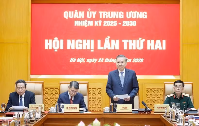 Tổng Bí thư, Chủ tịch nước Tô Lâm phát biểu chỉ đạo. (Ảnh: Thống Nhất/TTXVN)