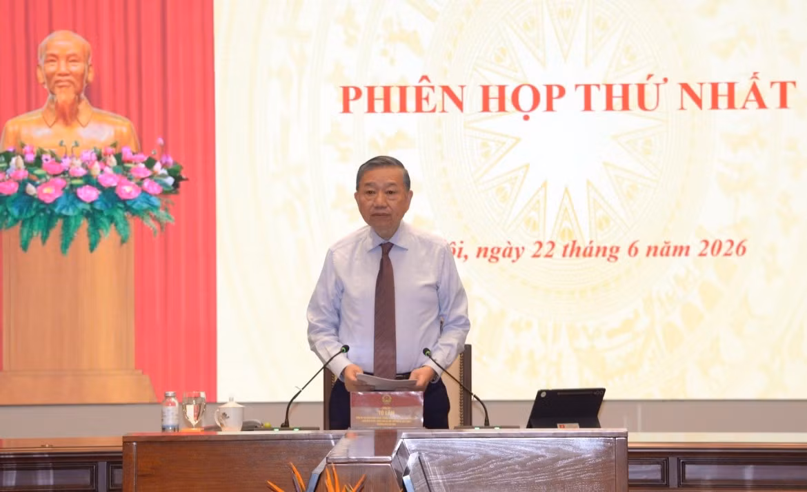 Tổng Bí thư, Chủ tịch nước Tô Lâm phát biểu tại phiên họp.