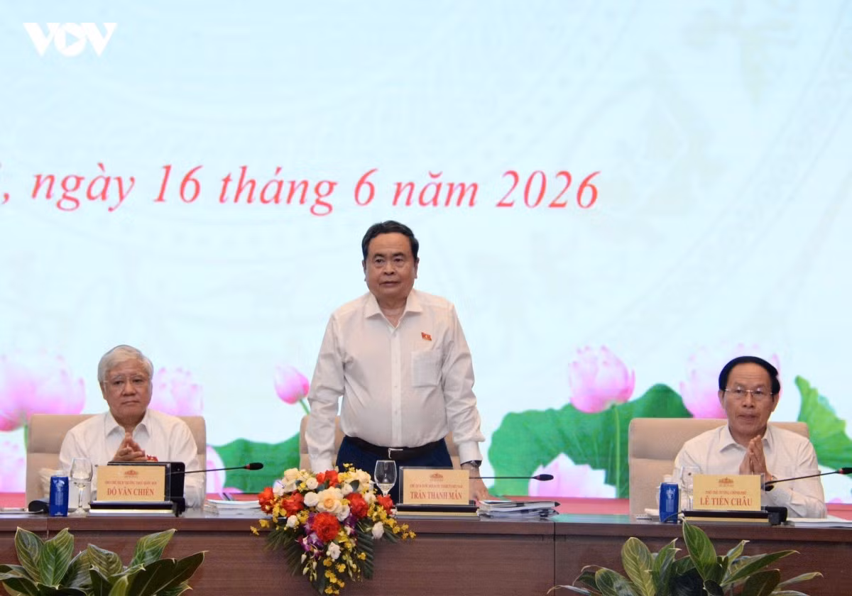 Chủ tịch Quốc hội Trần Thanh Mẫn phát biểu tại Hội nghị
