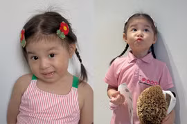 'Em bé triệu like' Pam đốn tim với biểu cảm đáng yêu trong ngày khai giảng