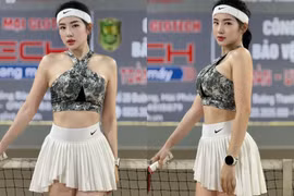 'Nữ thần chạy bộ' Loan Barbie khoe dáng trên sân pickleball hút ánh nhìn