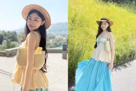 Con gái Quyền Linh hóa “nàng thơ mùa hè” ngọt ngào ở Thụy Sĩ
