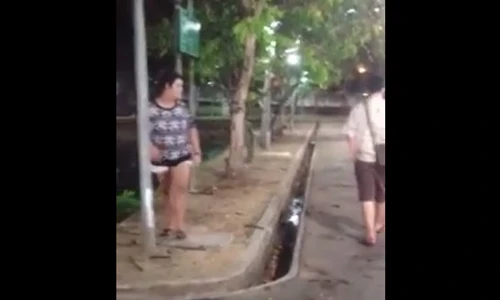 Mải ngắm trai đẹp, cô gái nhận quả đắng