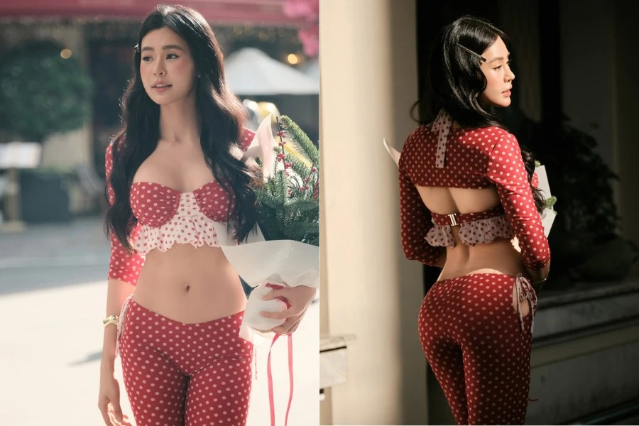 'Hot girl phòng gym' khoe đường cong tuyệt mỹ đón Giáng sinh