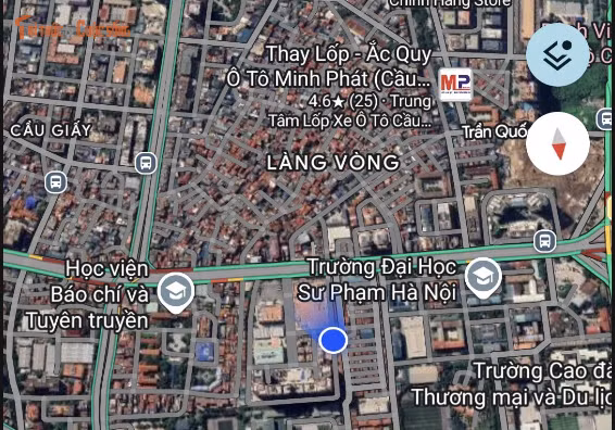 Vị trí chợ Nhà Xanh, phường Cầu Giấy.