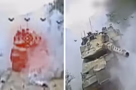 Khoảnh khắc máy bay không người lái FPV của Hezbollah tấn công xe tăng Merkava