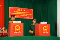 Không khí bầu cử sớm tại các đơn vị biên phòng tại Lâm Đồng