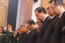 Trọng thể lễ viếng nguyên Chủ tịch nước Trần Đức Lương tại TP HCM