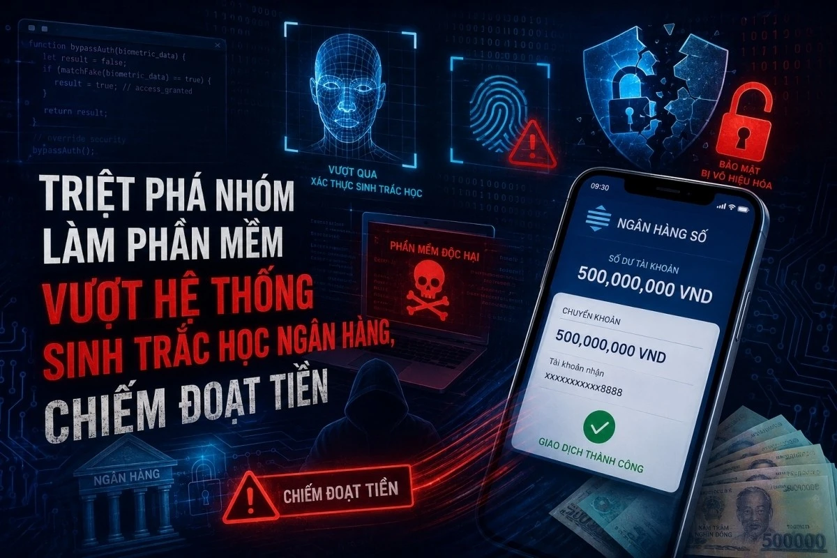 [VIDEO] Công an Hà Nội triệt phá nhóm làm phần mềm vượt sinh trắc ngân hàng