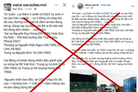 Thông tin 3 CSGT hy sinh trên cao tốc là vụ việc từ năm 2014