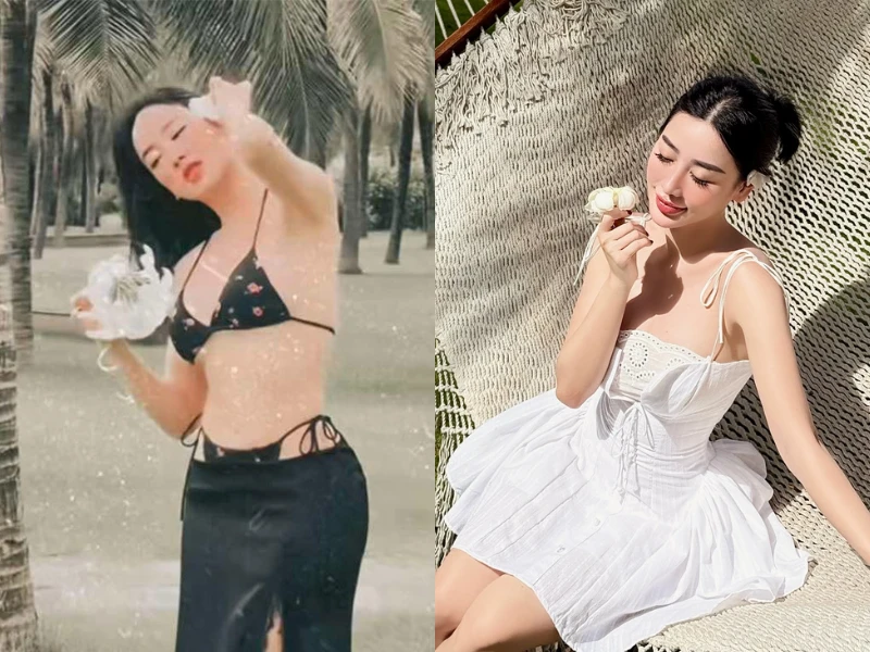 Tình cũ hot boy tuyển Việt Nam đi biển khoe giao diện bốc lửa