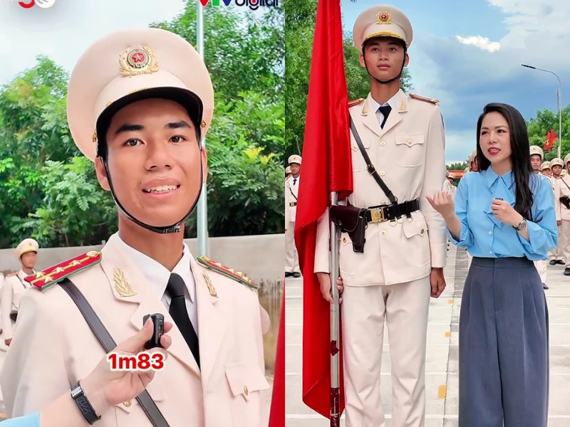 Chiến sĩ đội diễu binh hút triệu view khi tiết lộ gu bạn gái