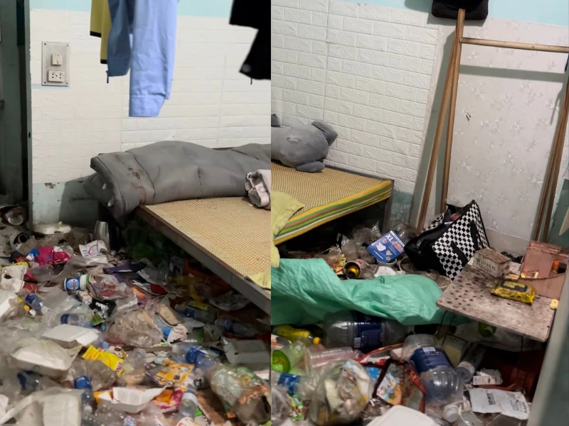 Rùng mình căn phòng trọ ngập rác ở Hải Dương