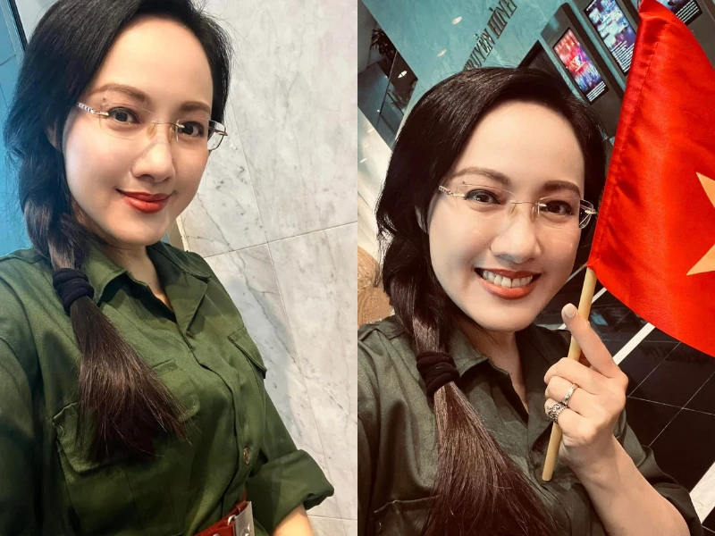 BTV Hoài Anh hóa thân cô dân quân trong loạt ảnh chào tháng 4