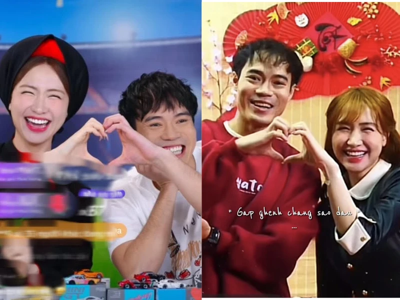 Văn Toàn và Hoà Minzy “tình bể bình” trên livestream, cùng tạo trái tim