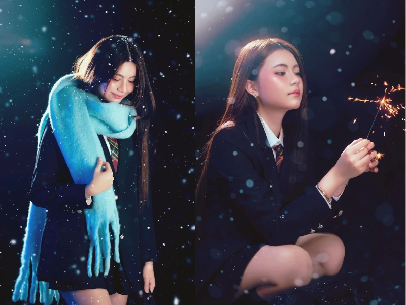 Con gái út MC Quyền Linh tung bộ ảnh chào đông đẹp như AI