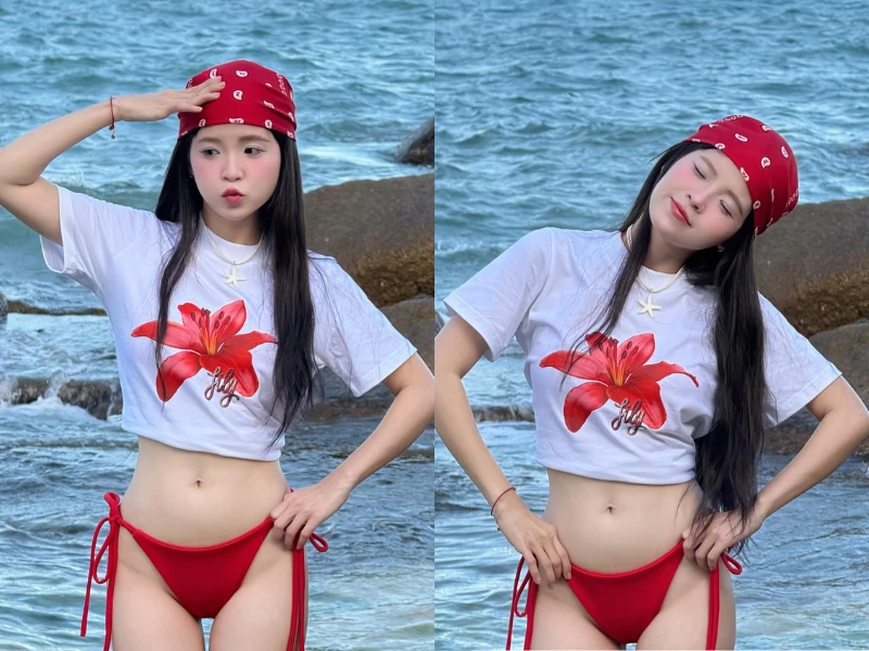 Hot girl FAPtv giao diện cực cháy đi biển, khoe eo thon hông nở