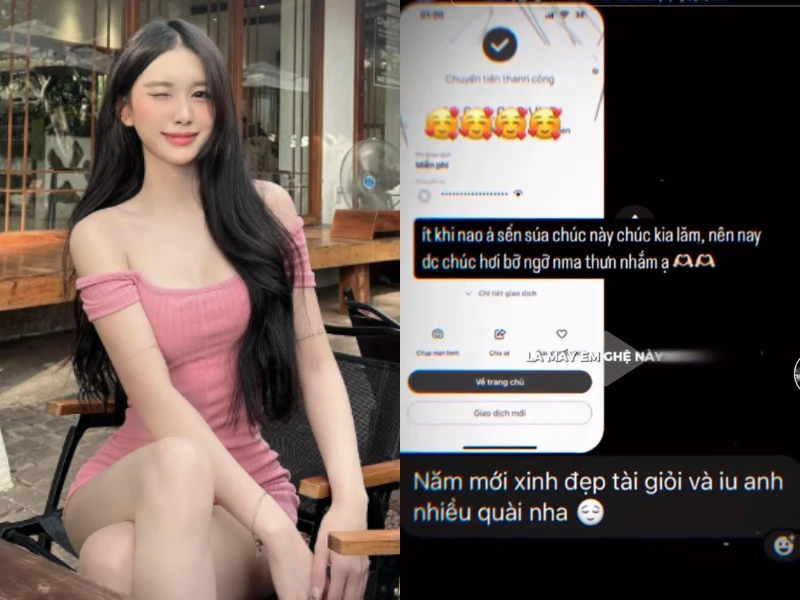 Gái xinh khoe được bạn trai là rapper đình đám chuyển khoản