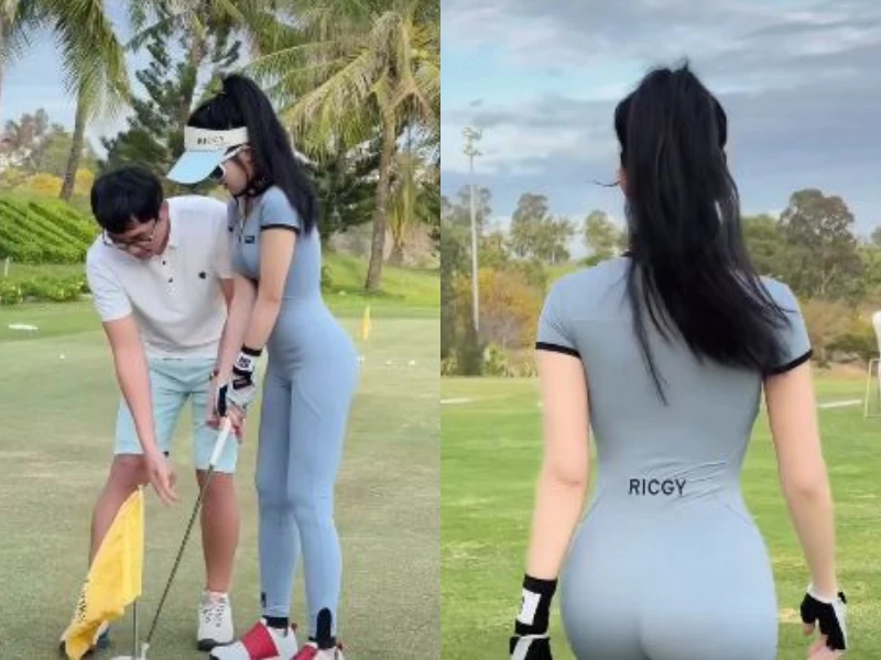 Đi đánh golf, hot girl nổi đình đám với vóc dáng cực phẩm