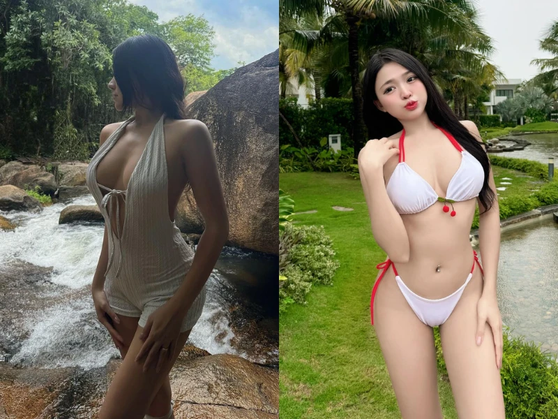 Gái xinh tắm suối khoe dáng nuột nà, netizen truy tìm danh tính