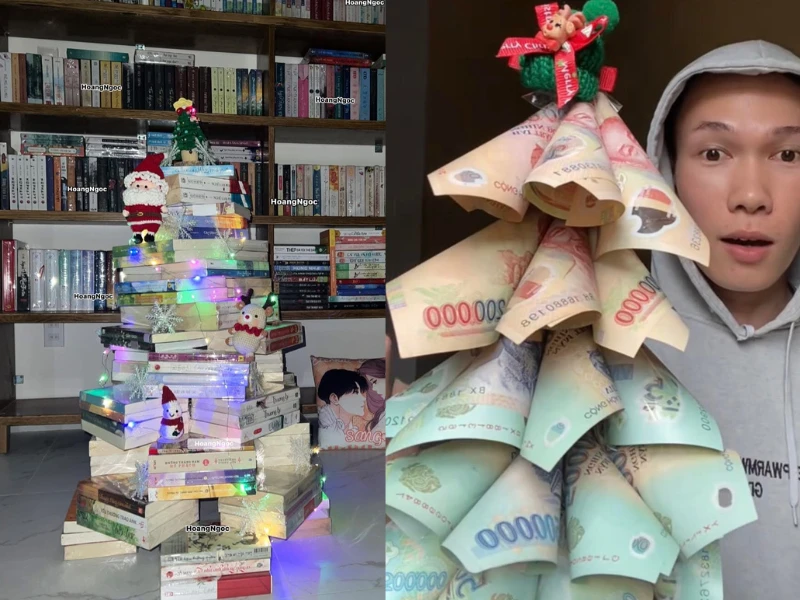 Cây thông Noel độc lạ chị em nào cũng mê