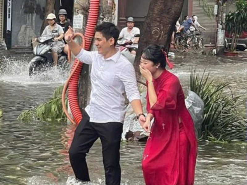 Đám cưới đáng nhớ mùa bão của cặp đôi Hải Phòng 