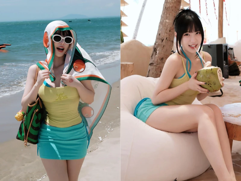 Vân Tiny khoe body đẹp mê hồn khi đi biển