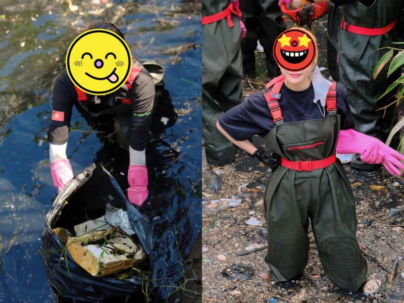 Gái xinh sáng lội mương rác, tối lên bar đẹp như công chúa