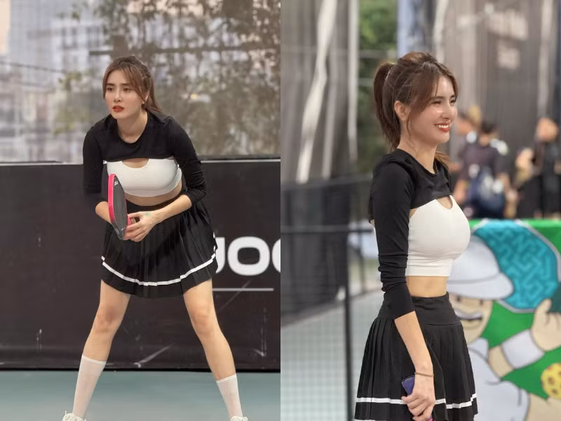 Em gái Công Vinh mê pickleball “không lối thoát”