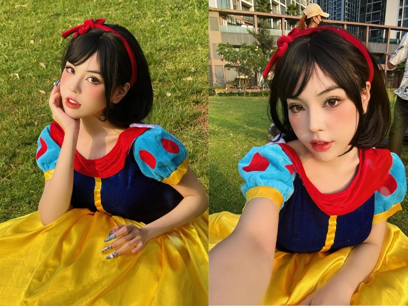 Hot girl đốn tim fan với màn hóa thân Bạch Tuyết phiên bản Việt