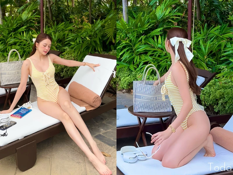 Chị gái Thiều Bảo Trâm “đẹp không tì vết” khi diện bikini khoe dáng