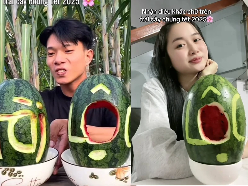 Sang chấn tâm lý với những tác phẩm điêu khắc trái cây đón Tết