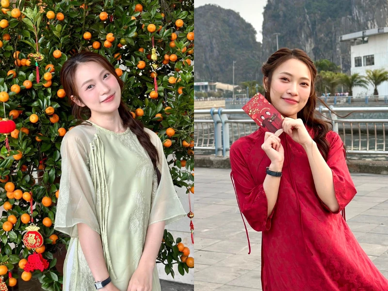 Khánh Vy “đốn tim” fan với loạt ảnh trong tà áo dài đón Tết