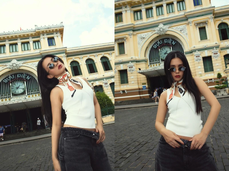 “Hot girl Sài thành” Ngọc Thảo tái xuất với set đồ toàn hàng hiệu