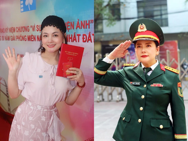 Nữ diễn viên mang quân hàm Đại tá rạng ngời ở tuổi U60