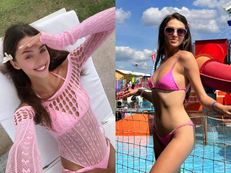 Những lần vợ Tây của Bùi Tiến Dũng diện bikini khoe dáng