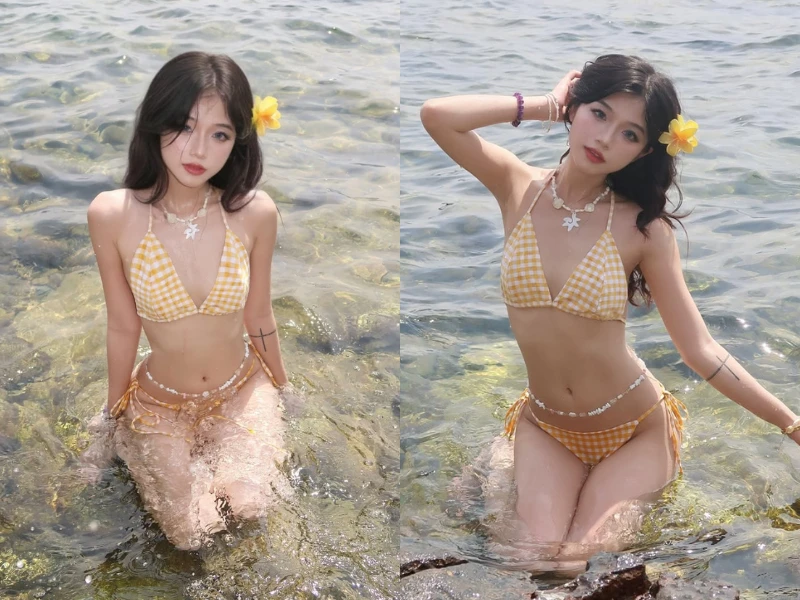 Hot girl Vương Khánh Ly diện bikini gia nhập đường đua chào hè