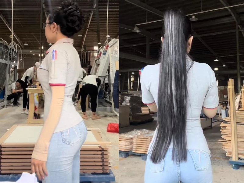 Cô công nhân viral khắp MXH với những màn khoe dáng gây tranh cãi